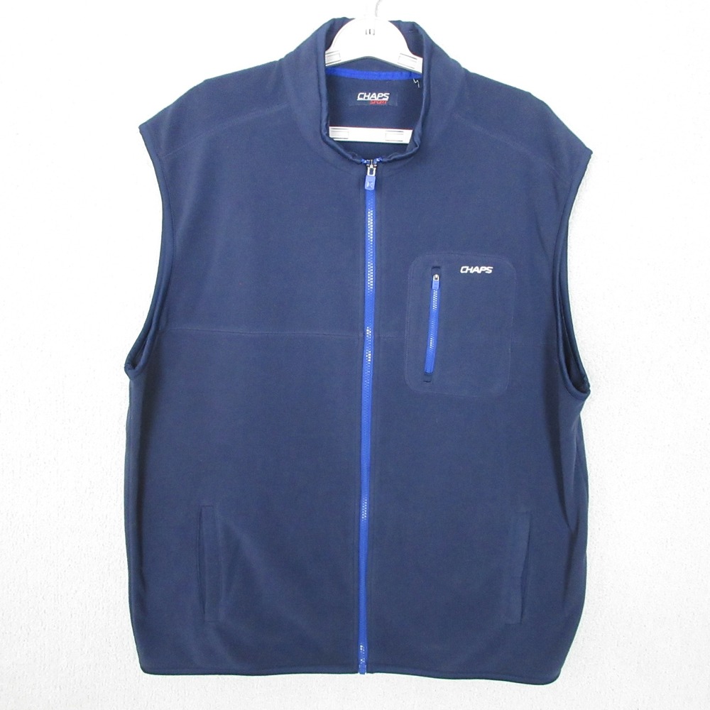 Chaps Sport XXL Vest Fleece Full‎ Zip Sleeveless Jacket Menswear